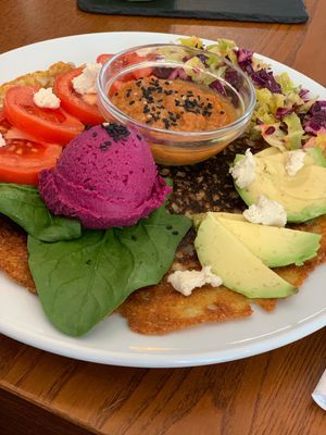 Chickpea Pancake at Foodprintz Cafe in Lisbon