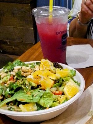 Citrus Thai Salad and Pitahaya Lemonade at Original ChopShop in Chandler