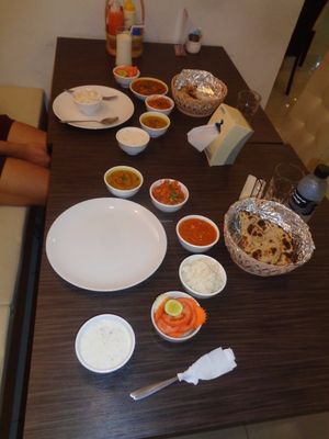 Live Hours Indian Restaurant Veggie Thali at Live Hours Indian in Pattaya