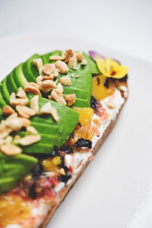 avocado toast with vegan ceviche at Raw Nest in Krakow