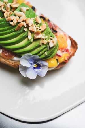 Avocado taost at Raw Nest in Krakow