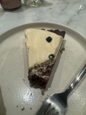 Vegan chocolate tart  at Raw Nest in Krakow