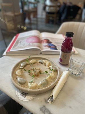 Vegan Polish Dumplings 🥟  at Raw Nest in Krakow