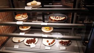 Amazing desserts, especially all the sweet protein balls at the bottom at Raw Nest in Krakow