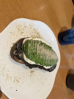 Avocado Toast with Mushrooms and Truffle  at Raw Nest in Krakow