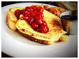cheesecake French toast  at Green House Cafe in Fargo