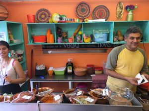 The owner on the right and his wonderful shop at El Rincon de Tacotlan in Puebla