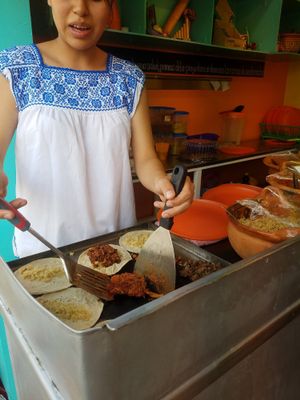 Doing the work! at El Rincon de Tacotlan in Puebla