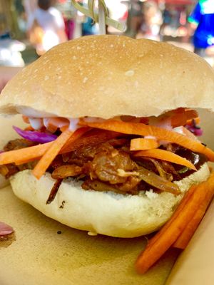BBQ jackfruit slider at V Burgers - Food Stall in Nelson