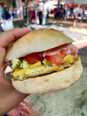 Breakfast burger  at V Burgers - Food Stall in Nelson