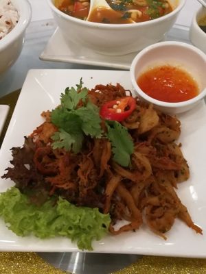 fried mushroom at Veggielicious Thai in Petaling Jaya