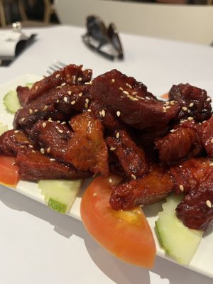 Char sui, a bit too jelly-like and the portion is huge. Didn’t love it.  at Veggielicious Thai in Petaling Jaya