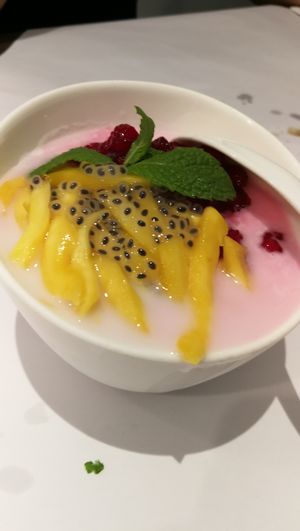 red ruby dessert at Veggielicious Thai in Petaling Jaya