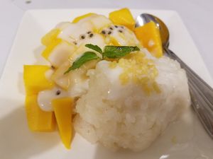 Mango sticky rice at Veggielicious Thai in Petaling Jaya