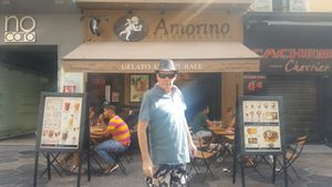 Outside seating area at Amorino in Nice