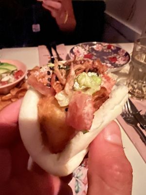Bao bun closeup  at Ladybird in New York City
