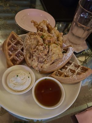 Chicken waffles   at Ladybird in New York City
