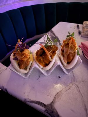Trio of bao buns   at Ladybird in New York City