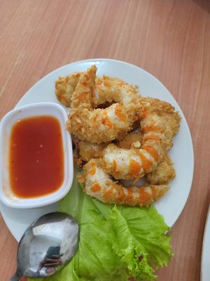 Udang Goreng/Vegan Prawns - were okay at Waroeng SA in Malang