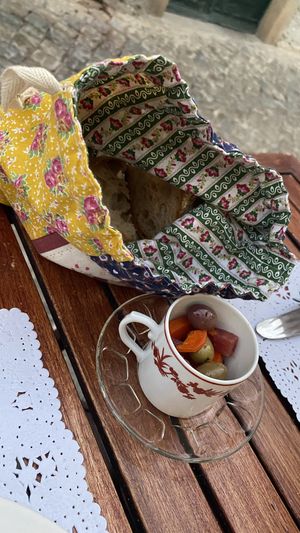 Bread from the house  at A Venda in Faro