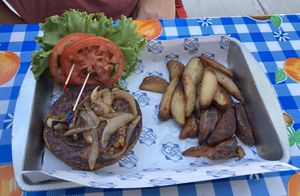 Veggie burger!  at Boundary Bay Brewery in Bellingham