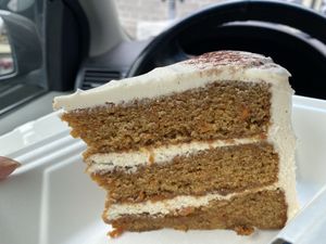 Vegan carrot cake  at Boundary Bay Brewery in Bellingham
