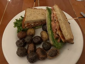 Vegan BLAT + side of potatoess  at Boundary Bay Brewery in Bellingham