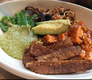 ancient grains bowl w tempeh spring menu  at True Food Kitchen in Palo Alto