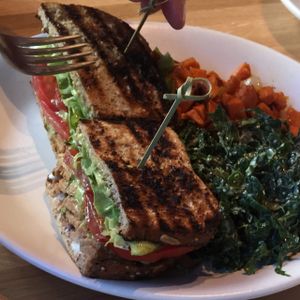 delicious TLT sandwich  at True Food Kitchen in Palo Alto