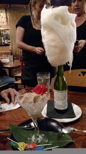 Cotton candy :)  at Zen Cuisine in Durango