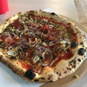 Marinara with extra toppings at Wisniowy Piec in Olsztyn