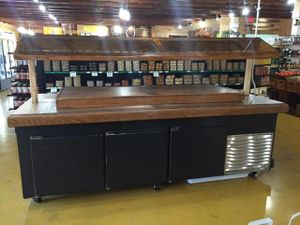 vintage salad bar at Rosa Farms in Hanover