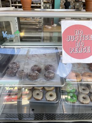 another small section for vegan donuts  at Nomad Donuts in San Diego