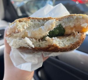 vegan special bagel   at Nomad Donuts in San Diego