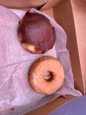 Boston Creme and Maple  at Nomad Donuts in San Diego
