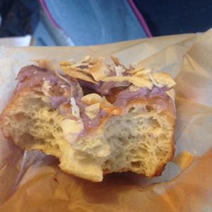 vegan coconut  at Nomad Donuts in San Diego