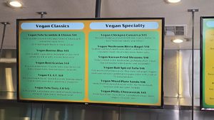 Menu for savory options at Nomad Donuts in San Diego