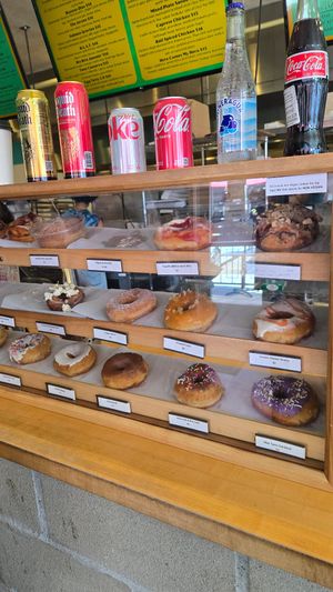 Bottom two rows are vegan at Nomad Donuts in San Diego