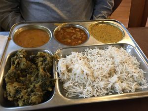 Veggie Thali at Shri Ram Indian Cuisine in Mount Shasta