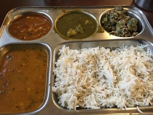 Vegan Thali at Shri Ram Indian Cuisine in Mount Shasta