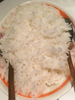 Plain basmati rice  at My Govinda's Restaurant in Dubai