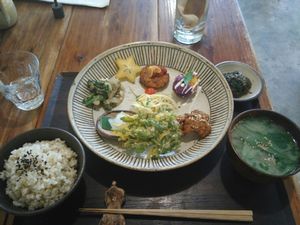 Today's vegan plate at Mana in Naha