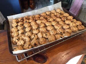 the freshly baked cookies! smell so good at Mana in Naha