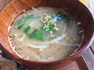 Miso soup at Mana in Naha