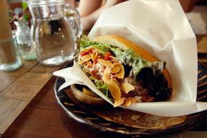 Vegan sandwich at Mana in Naha