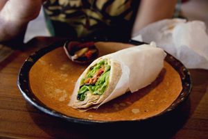Vegan wrap at Mana in Naha
