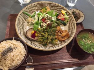 Lunch plate at Mana in Naha