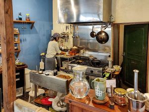 Open kitchen at Mana in Naha