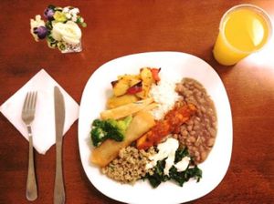 Organic salad, and lots of vegan food at Loving Hut - Jardins   in Sao Paulo