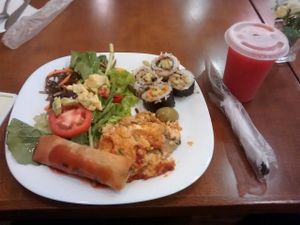 Vegan food from buffet at Loving Hut - Jardins   in Sao Paulo